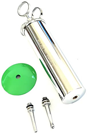 CynaMed -Premium Ear Wax Removal Syringe 8 OZ,6 OZ,4OZ,3 OZ - Brass with Chrome Finish Ideal for Household, EMT, Firefighter, Police, Medical Student, School and Hobby (6 OZ)