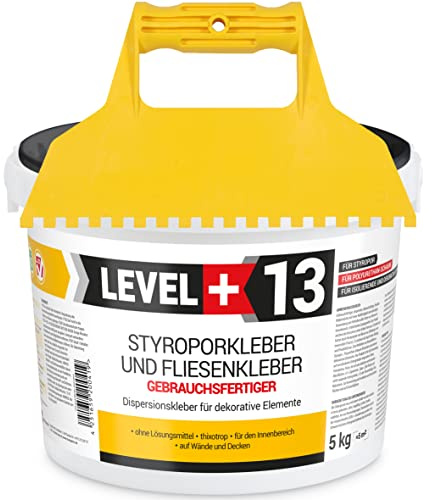 Styroporkleber 5kg + Kunstoffzahnspachtel | Korkkleber Renoviervlies Dispersionkleber Flisenkleber Montagekleber SET RM13 KW