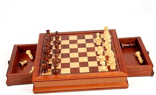 YMXWFC Schach-Holz-Magnet-Schach-Set, tragbare Aufbewahrung, Schubladenbrett, Lernspielzeug, Thanksgiving-Schachbrett, Intelligenzentwicklung
