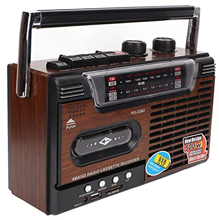 Lecteur de Cassette, Boombox D'enregistrement Portable, Radio AM FM, Carte de Stockage de Support Silencieux et Enregistreur de Lecteur de Cassette Portable USB