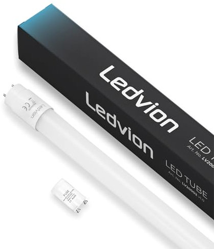 Ledvion - 2X LED-Röhre, 150CM, 15W, Neon, 6500K, 2400 Lumen, Kaltweiß, Decken- und gleichmäßiges Licht