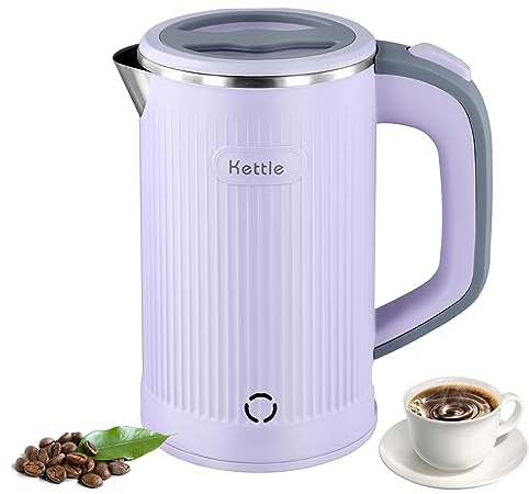 Electric Kettle, 800ML Travel Kettle Lightweight Small Kettle,5 Minutes Fast Boiling, Cordless Portable Kettle,Mini Camping Kettle,Auto Shut-Off Stainless Steel Travel Kettle for Business Trip,Travel