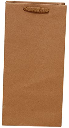 Paquet à Vin Rouge Poignée, Lot de 24 en Papier Kraft Marron