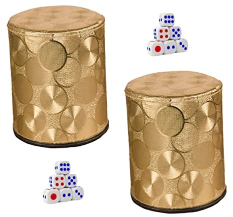 Vaguelly 2sätze Würfelspielbox Würfelbecher Kit Spielwürfelbecher Würfelschüttelbecher Großpunktierte Spielwürfel Leicht Zu Reinigen Für Tischspiele Und Partys
