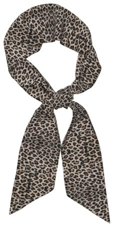 OKFSTY Seidenschal mit Leopardenmuster, modisch, farbenfroh, gemustert, leicht, für Damen, Schwarz , One size