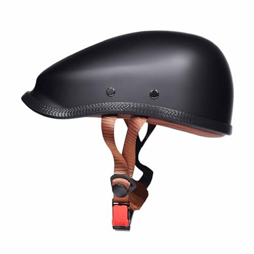 OZXDKJ Stile Berretto Motociclo Casco Mezzo Aperto, retrò Moto Casco Mezzo ECE DOT Omologato, per Adult Caschi Moto Apribili Uomo Donna, Mezzo Casco Scodella,M=(57-58cm),CC