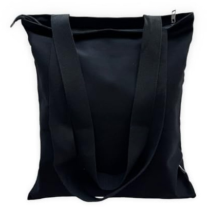 Augbunny 12OZ 100% Cotton Canvas Zipper Closure Lined Reusable Grocery Shopping Bag Beach Bag Daily Casual Multi Purpose Tote