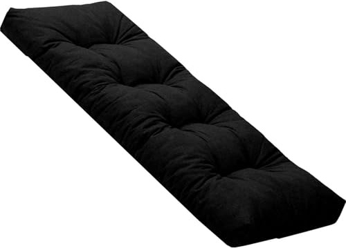 ELYSYSRL Cojines para Bancos de Interior y Exterior, Cojín Blando con Base Antideslizante para Banco de Madera,Asientos de Sofa, Palets, Porche, Jardín, Terraza y Más(Negro,100x35cm x8cm Thick)