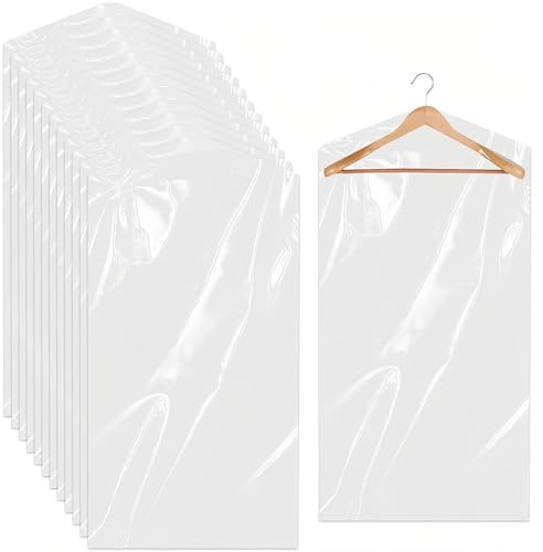Copri Abiti in Plastica,Sacchetto per Indumenti Monouso in Plastica Trasparente,Copriabiti Antipolvere,Portaabiti Antitarme,Abitiper Appendere Vestiti,Abiti,Cappotti,60x100cm,100 pezzi