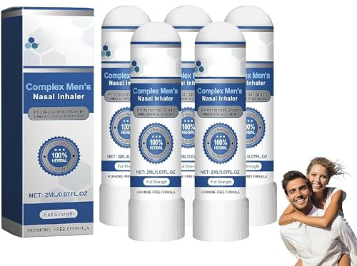 Inhalador Nasal Para Hombres Menstick Complex, Fórmula Natural, Restaura La Energía Y La Vitalidad (5pcs)