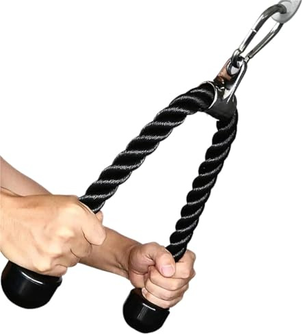 SUBLXPoten Cuerda de Tríceps Cuerda for tríceps for Gimnasio en casa, Mango for máquina de dominadas, ejercitador músculos Espalda y Hombros, Fitness(70CM)