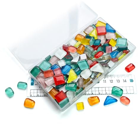 WNXGNHO Carreaux De Verre en Cristaux De Couleurs Mélangées Forme Irrégulière Décoration De La Maison pour Verre De De Couleurs Mélangées pour La Décoration De La Cuisine De La Maison