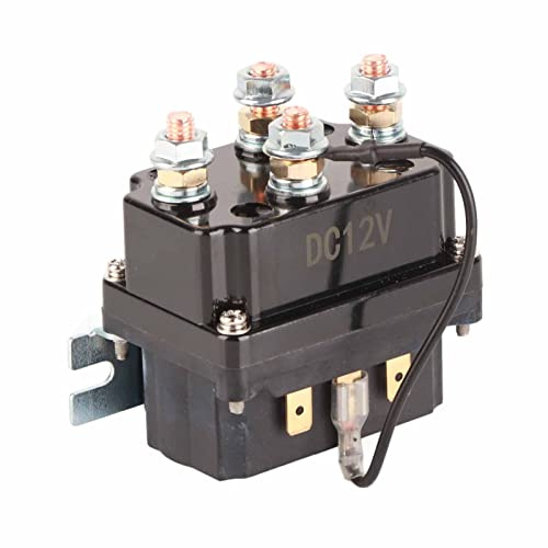 Generic Relé Solenoide de Cabrestante 12 V 250 A para ATV UTV SUV con Cabrestantes de 3000 A 5000 Libras, Material de Acero de Aleación de Primera Calidad, Fácil Instalación, Reemplazo Ideal, Ajuste