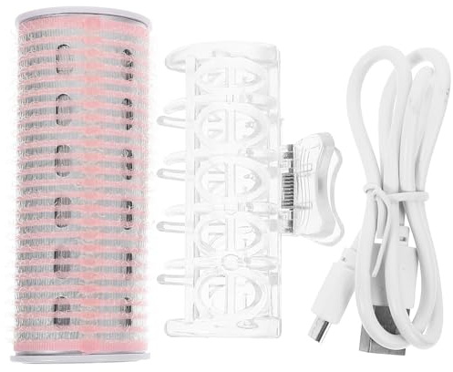 Housoutil Bigoudi Chauffant USB en Nylon pour Boucler Cheveux et Réaliser des Franges Temporaires, Accessoire Coiffure Portable Adapté à Toutes Femmes