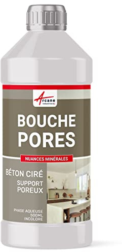Bouche Pores Béton Ciré, Durcisseur Avant Vernis de Finition 500 ml | Bouche les Pores, Durcit la Surface, Augmente l'Imperméabilisation, Facilite l'Application du Vernis - Arcane Industries