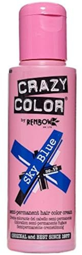 2x Crazy Color Semi-Permanente Haarfarbe 100ml (Sky Blue - Himmelblau)