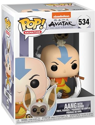 Funko POP! & Buddy: Avatar: The Last Airbender - Aang with Momo | Offizielles Anime Merch - Vinyl Sammelfigur als Regal Deko - Geschenkidee zum Geburtstag für Fans und Sammler