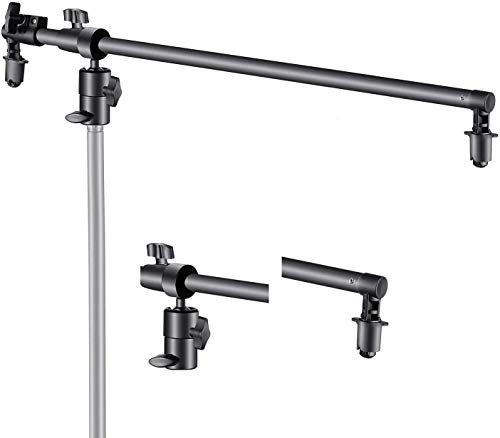 Studio Photo Bras Girafe Support Télescopique pour Réflecteur 5 en 1 de 69-120 cm - Support de Bras Rotatif Extensible pour Fonds Pliable Photographie