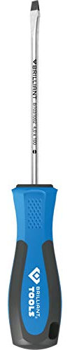BRILLIANT TOOLS BT031002 Tournevis plat, 4,0 x 100 mm [Powered by KS TOOLS]