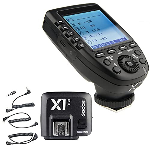 GODOX XPro-C TTL Wireless Remote Trigger 1/8000s High Speed Sync X System HSS with GODOX X1R-C Receiver Wireless Flash Receiver Compatible With Canon cameras Large LCD Display for Nikon Cameras
