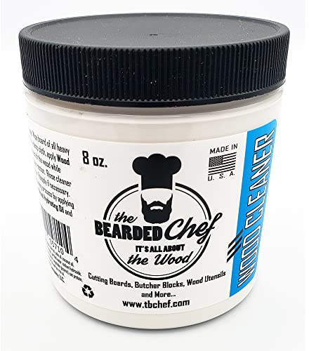 Wood Cleaner - 8 Ounces - Butcher Blocks, Cutting Boards, and Utensils - The Bearded Chef - Made in the USA