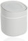 Cubo de basura de mesa, 5.9 x 5.3 pulgadas con tapa, mini cubo de cosméticos, para baño, cocina, oficina, tapa portátil extraíble