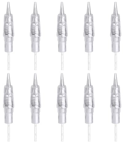 CP 10 Stück Permanent Make Up Cartridges 31R/3P Edelstahl Einweg Cartridge für Permanent Make Up Maschine für Augenbrauen,Eyeliner