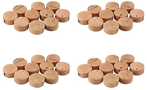 Speesy 40Pcs Water Key Water Key Spit Valve Cork Pad for Trumpet Trombone Repair Accessories Diameter 9mm Thickness 4mm