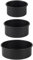 Salter BW12551EU7 Juego de moldes para hornear - 3 moldes redondos antiadherentes, aptos para horno hasta 220°C, profundos y con bordes rectos, 12/16/21 cm, negro