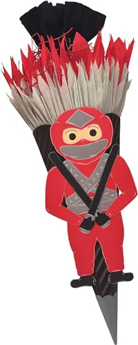 Schultüte Bastelset Ninja rot