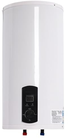 SuhoFutus 80L Boiler Elektro Warmwasserspeicher Speicher, 2000W Warmwasserboiler, Wandbefestigung Wasserboiler Dusche mit Handbrause, Schläuche, Heiztemperaturbereich 25-75°C