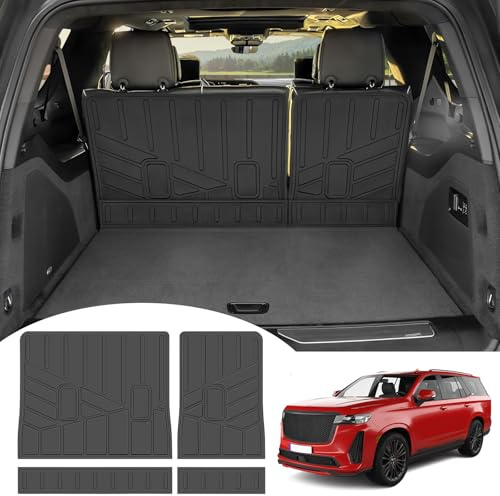 JTYZSM Backrest Mat for 2021-2024 Cadillac Escalade ESV Cargo Liner All Weather Rear Seat Back Protector Mat for 21-24 Escalade ESV 7 Passenger 3rd Row Seats Accessories