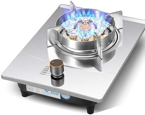 Piano cottura a gasPiano cottura a gas 7.0KW Bruciatore a fiamma a 9 camere, Piano cottura a gas da tavolo / Fornello a gas singolo da incasso con protezione automatica contro la mancanza di fiamma e