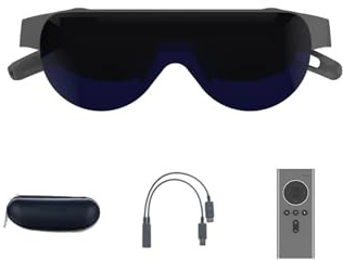 VEKELETE Gafas AR Inteligentes portátiles 4K con Pantalla de 120 Pulgadas, proyector de Juegos con visualización 3D(Standard with 96G)