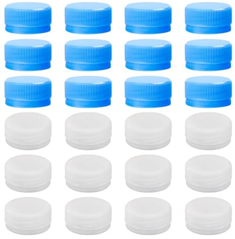 JIHUOO 40 Pcs 30 mm Plastic Water Bottle Caps Screw on Bottle Lids Craft Bottle Tops Soda Bottle Caps Leak Proof Bottle Caps Replacement Scrapbook Bottle Lids