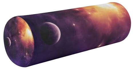 Cuscino per ginocchia per gambe Cuscino a rullo per il collo Cuscino lungo rotondo per letto Cuscino cervicale per dolore al collo Cilindro Roll Pillow Covers con cerniera Galaxy Growth