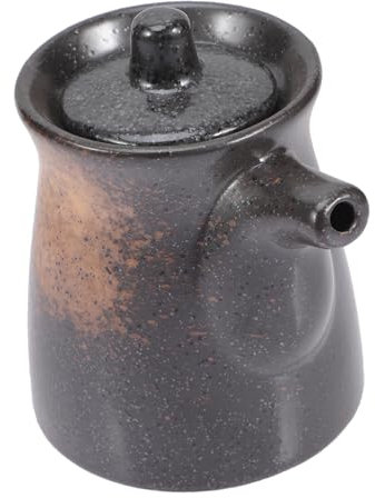 VINTORKY Botella Japonesa Para Condimentos Pequeña De Cerámica, Dispensador De Salsa De Frijol y Vinagre, Aceitero Doméstico Para Cocina, Frasco Funcional Para Aderezos y Vinagre, Uso Diario