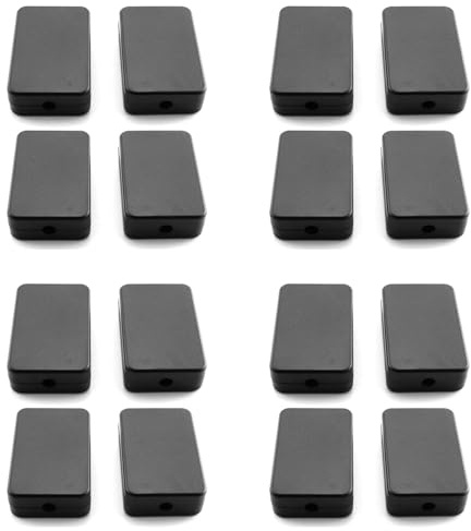 Xnuiasqe Electrical Junction Box 16PCS Electric Plastic Black Waterproof Project Junction Case 2.16X1.38X0.59 Inches(55X35X15mm)