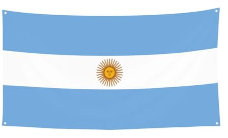 Bandiera argentina con stampa di bandiera all'aperto, adatta per feste di Halloween, decorazione da appendere per interni ed esterni