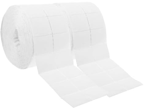 Ipetboom Lingettes Nettoyantes pour Ongles en Papier Blanc Haute Absorbance 2 Rouleaux 1000 Pièces pour Soin des Ongles Rapide en Déplacement Domicile