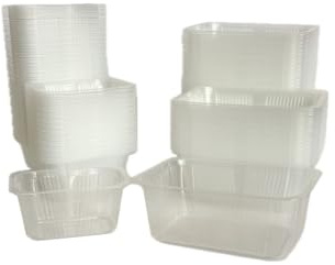 DPdantepellacani 125 Vaschette aperte per Gastronomia Rosticceria Cibi Caldi, liquidi, brodi,sughi Contenitori in polipropilene trasparente termosaldabili (137x95x63 400cc)