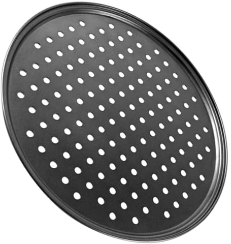 Lurrose Teglia Pizza Forno Rotonda Forata Antiaderente Resistente al Calore Ventilazione Ottimale per Cottura Uniforme Piatto Multiuso per Pizza Dolci e Grigliate Domestiche