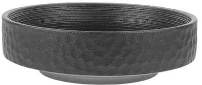 BCOATH Maceta Hidropónica Cerámica Negra Redonda Lotus Zen Japonesa Cuenco Decorativo para Plantas Suculentas y Bonsái Contenedor Resistente para Jardín Interior y Exterior