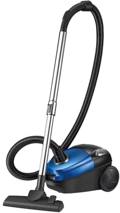 QIAKEFE Aspirateur Compact 2000W avec Sac, Aspirateur avec système de Filtration HEPA, aspirateur avec câble pour parquet, Tapis, carrelage (Bleu)