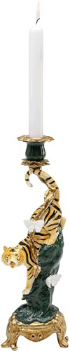Kare Design Candle holder Elegant Tiger, Multicolored, 33x11x11 cm, Table decor, Decorative object, Tiger motif, Home design, Interior, Decoration, Home trend, Gift, Living room