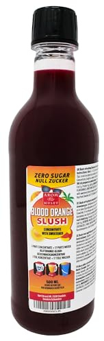 Aromhuset Blood Orange Slush Syrup 500 ml - Zero Sugar & Mixing Ration 1-17 - Delicious Guilt-Free Slushie Mix for Ice Drinks, Smoothies & DIY Cocktails - Perfect for Home, Parties & Slush Machines