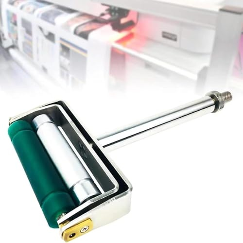 Hand Ink Proofer, Manual Color Wheel Ink Printing Film Applicator with Anilox Roll & Rubber Roller, 70mm Print Width for Gravure Flexographic Inks Coatings,200 Lines/Lpi