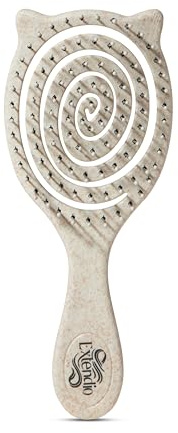 EXTENDIO® Cepillo Mini Desenredante Profesional – Ligero, Curvado y Ergonómico – Para Cabello Largo, Rizado o Fino – Sin Tirones, Ideal para Uso Diario – Color (Beige)