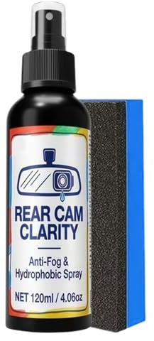 Pare-brise antibuée | Spray désembuant de verre de 120 ml avec éponge | Nettoyant désembuant pour vitres de voiture, pare-brise, fenêtre, rétroviseur de moto, véhicule