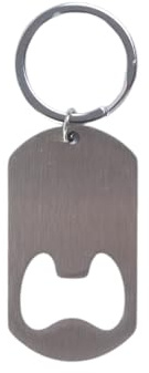 FooYee Bottle Opener with Keyring, Bartender Beer Opener, 2Pcs Stainless Steel Keychain, Beer Can Bottle Open Convenient Pocket Accessory Flat Open for Home Outdoor Camping Travel